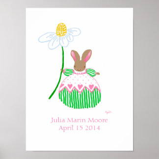 Mädchen Fifi Bunny Geburtstagsposter Poster