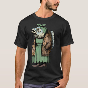 Mädchen fischen Wels T-Shirt