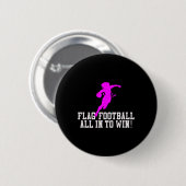 Mädchen Flag Fußball für Kinder Jugend oder Frauen Button (Vorne & Hinten)