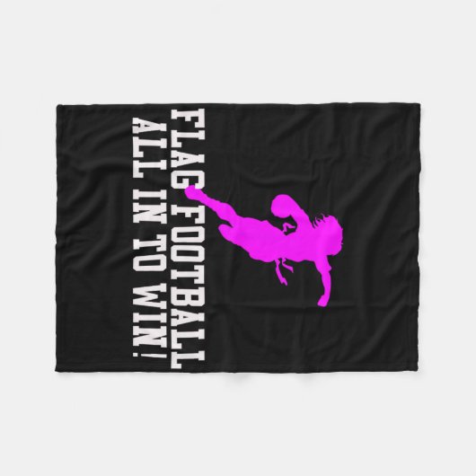 Mädchen Flag Fußball für Kinder Jugend oder Frauen Fleecedecke (Vorderseite (Horizontal))