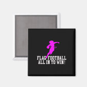 Mädchen Flag Fußball für Kinder Jugend oder Frauen Magnet (Vorderseite/Rückseite)