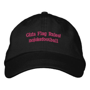Mädchen Flag Regeln! NJF Bestickte Baseballkappe