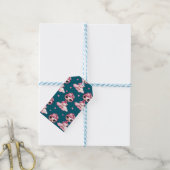 Mädchen Flamingo Thema Geschenkanhänger (Mit Garn)