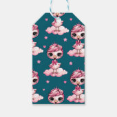 Mädchen Flamingo Thema Geschenkanhänger (Vorderseite)