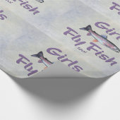 Mädchen fliegen Fische auch! Geschenkpapier (Ecke)