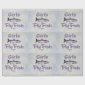 Mädchen fliegen Fische auch! Geschenkpapier (Flach)