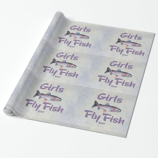Mädchen fliegen Fische auch! Geschenkpapier (Ungerollt)