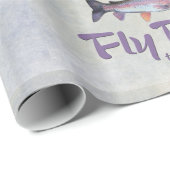 Mädchen fliegen Fische auch! Geschenkpapier (Rolleneckpunkt)