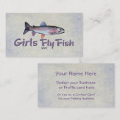 Mädchen fliegen Fische auch! Visitenkarte (Vorne/Hinten)