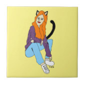 Mädchen Fliese (Vorderseite)