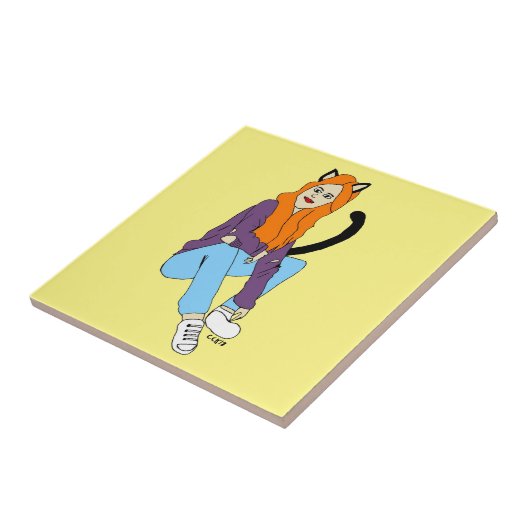 Mädchen Fliese (Seite)