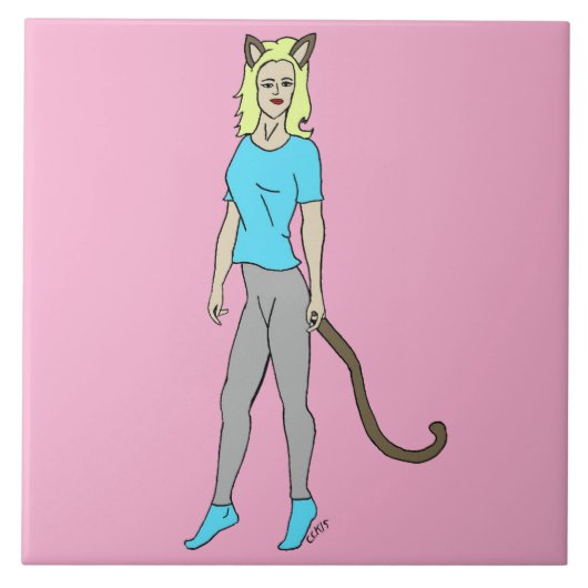 Mädchen Fliese (Vorderseite)