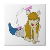 Mädchen Fliese (Vorderseite)