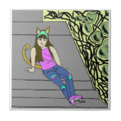 Mädchen Fliese (Vorderseite)