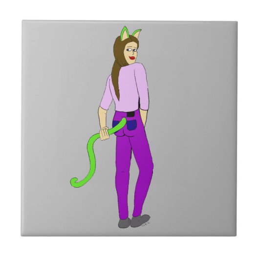 Mädchen Fliese (Vorderseite)