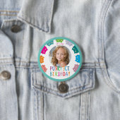 Mädchen Foto Geburtstag Button (Beispiel)