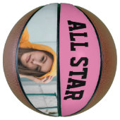 MÄDCHEN-FOTO ZURÜCK BASKETBALL (Vertikal)