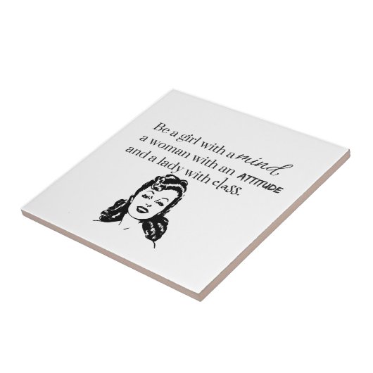 Mädchen, Frau, Dame Zitat Fliese (Seite)