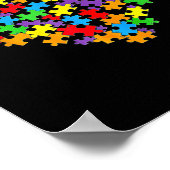 Mädchen Frauen Autismus Bewusstsein Herz Puzzle St Poster (Ecke)