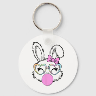 Mädchen Frauen Kaninchen Bunny Gesicht Rosa Kokett Schlüsselanhänger