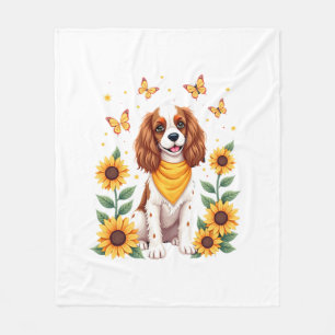 Mädchen Frauen Mutter Cavalier King Charles Spanie Fleecedecke