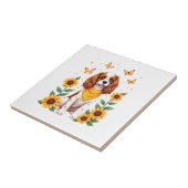 Mädchen Frauen Mutter Cavalier King Charles Spanie Fliese (Seite)