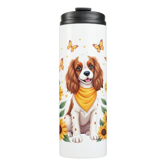 Mädchen Frauen Mutter Cavalier King Charles Spanie Thermosbecher (Vorderseite)