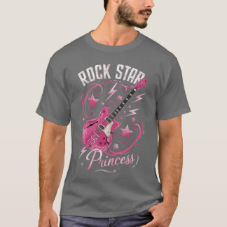 Mädchen Frauen sehen Rockstar Prinzessin Gitarre S T-Shirt