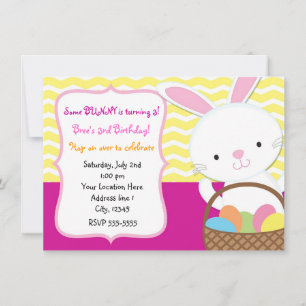 Mädchen Frühling Ostern Hase Kaninchen Einladung