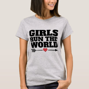 MÄDCHEN FÜHREN DIE WELT, FEMINISTISCHE T - Shirt
