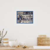 Mädchen führt ihr Pony Artwork Poster (Küche)