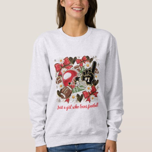 Mädchen-Fußball-Fan-Sweatshirt Sweatshirt (Vorderseite)