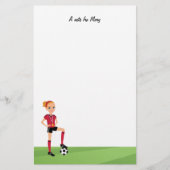 Mädchen-Fußball-Lager-Briefpapier Briefpapier (Vorderseite)