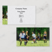Mädchen Fußball spielen Visitenkarte (Vorne/Hinten)