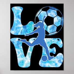 Mädchen Fußball T-Shirt Frauen Kleinkind Teenager Poster
