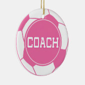 Mädchen-Fußball-Trainer-Geschenk-Idee Keramik Ornament (Rechts)
