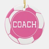 Mädchen-Fußball-Trainer-Geschenk-Idee Keramik Ornament (Vorne)