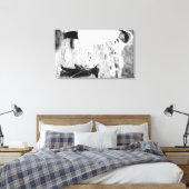 Mädchen Fütternd Bärenkuppe in Seward Leinwanddruck (Insitu (Schlafzimmer))