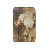 Mädchen Fütternd Enten (von Frederick Morgan) Badematte (Vorderseite Vertikal)