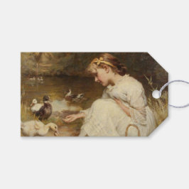 Mädchen Fütternd Enten (von Frederick Morgan) Geschenkanhänger