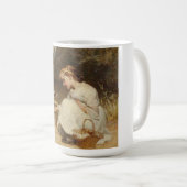 Mädchen Fütternd Enten (von Frederick Morgan) Kaffeetasse (VorderseiteRechts)