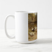 Mädchen Fütternd Enten (von Frederick Morgan) Kaffeetasse (Links)