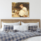 Mädchen Fütternd Enten (von Frederick Morgan) Leinwanddruck (Insitu (Schlafzimmer))