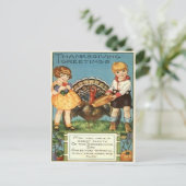 Mädchen Fütternd Türkei Postkarte (Stehend Vorderseite)