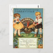 Mädchen Fütternd Türkei Postkarte (Vorne/Hinten)