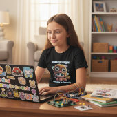 Mädchen Fuzzy Logic Tech Pun T-Shirt
