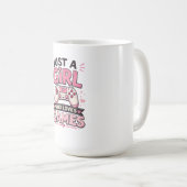 Mädchen-Gamer-Zitat Rosa Controller Art Kaffeetasse (VorderseiteRechts)