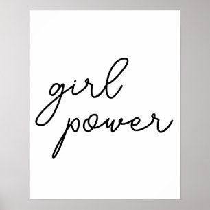 Mädchen-Gang Süße Mädchenpower Modernes Feminismus Poster