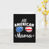 Mädchen ganz amerikanische Mama 4. Juli Karte (Gelbe Blume)