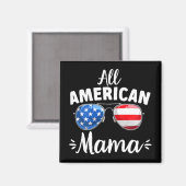 Mädchen ganz amerikanische Mama 4. Juli Magnet (Vorderseite/Rückseite)